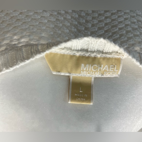 SOLD White Michael Kors knit sweater size large - Picture 10 of 10